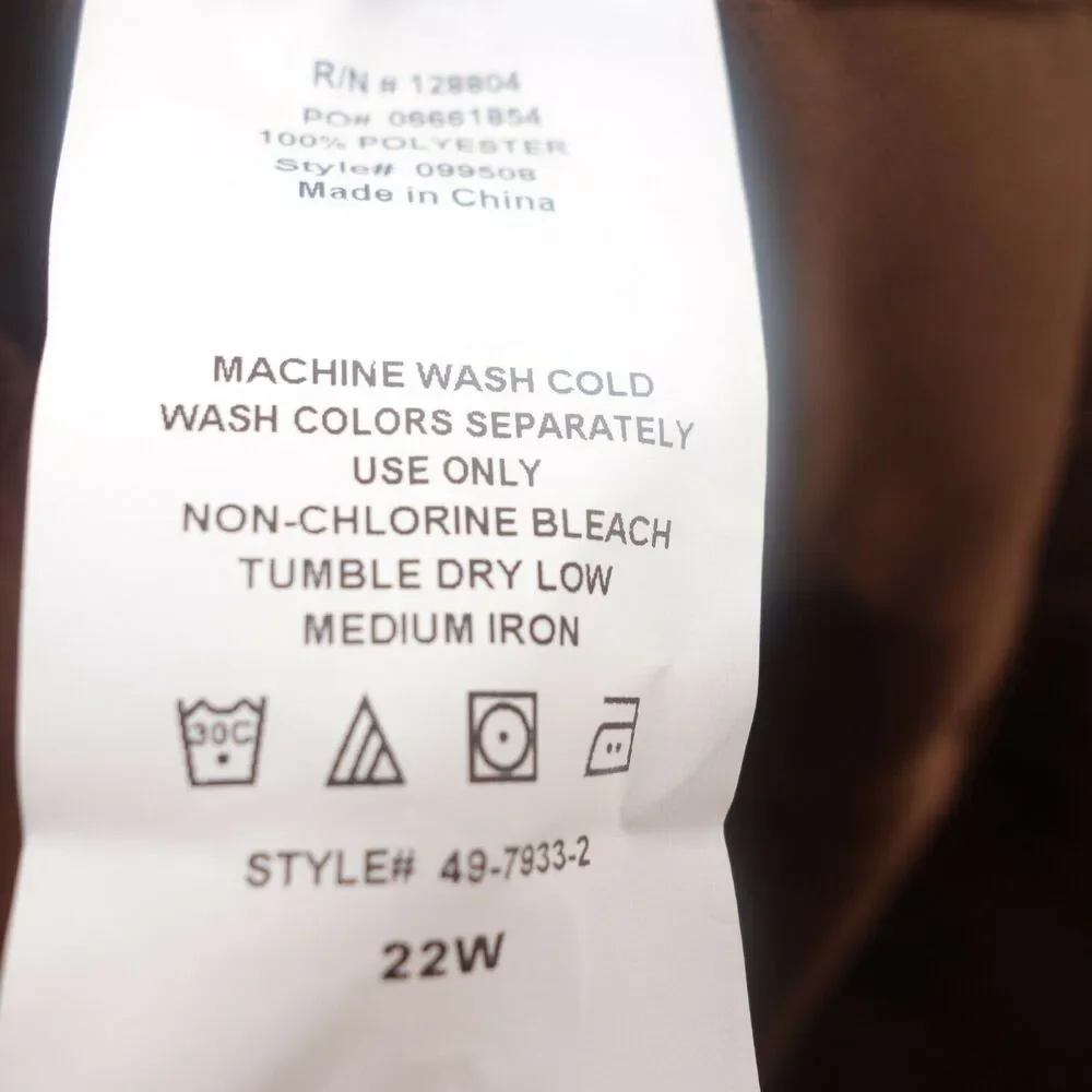 Bend Over Women's 16W  Brown Pull On Dress Pants NEW